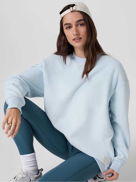 Vuori Jackets & Blazers - Vuori, Cozy Light Blue Oversized Sweatshirt